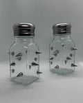 Empty salt and pepper shaker with spikes 