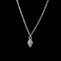 Silver necklace with diamond pendant